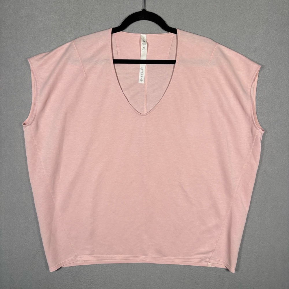 Lululemon Capped Short Sleeve Tee Women’s 12 Pink Mist Yoga Gym Athlete - Picture 2 of 11